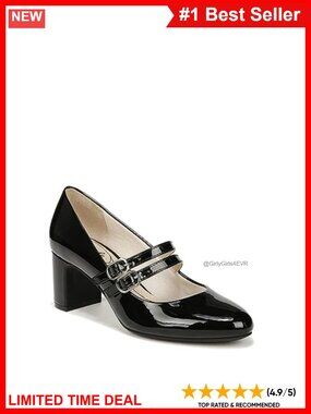 Mary Jane Pump Block Heel Arch Support Cushioned Sole Women's Dress Shoe